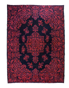 10x13 Vintage Overdyed Oriental Kerman Floral Rug 2500 - west of hudson