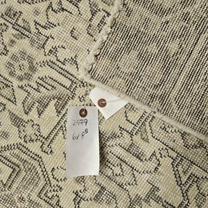 6x9 Distressed Beige Antique Washed Rug Vintage Style Hand Knotted 100% Wool 2979