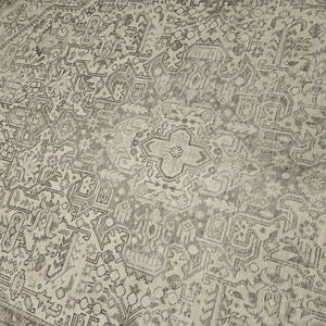 6x9 Distressed Beige Antique Washed Rug Vintage Style Hand Knotted 100% Wool 2979