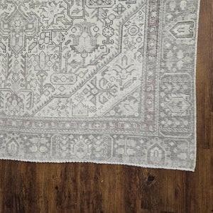 6x9 Distressed Beige Antique Washed Rug Vintage Style Hand Knotted 100% Wool 2979