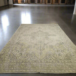 9x13 Distressed Beige Antique Washed Rug Vintage Style Hand Knotted 100% Wool 2981