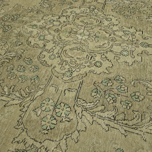 9x13 Distressed Beige Antique Washed Rug Vintage Style Hand Knotted 100% Wool 2981