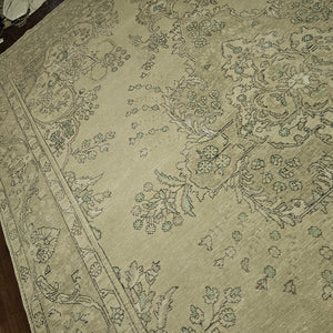 9x13 Distressed Beige Antique Washed Rug Vintage Style Hand Knotted 100% Wool 2981