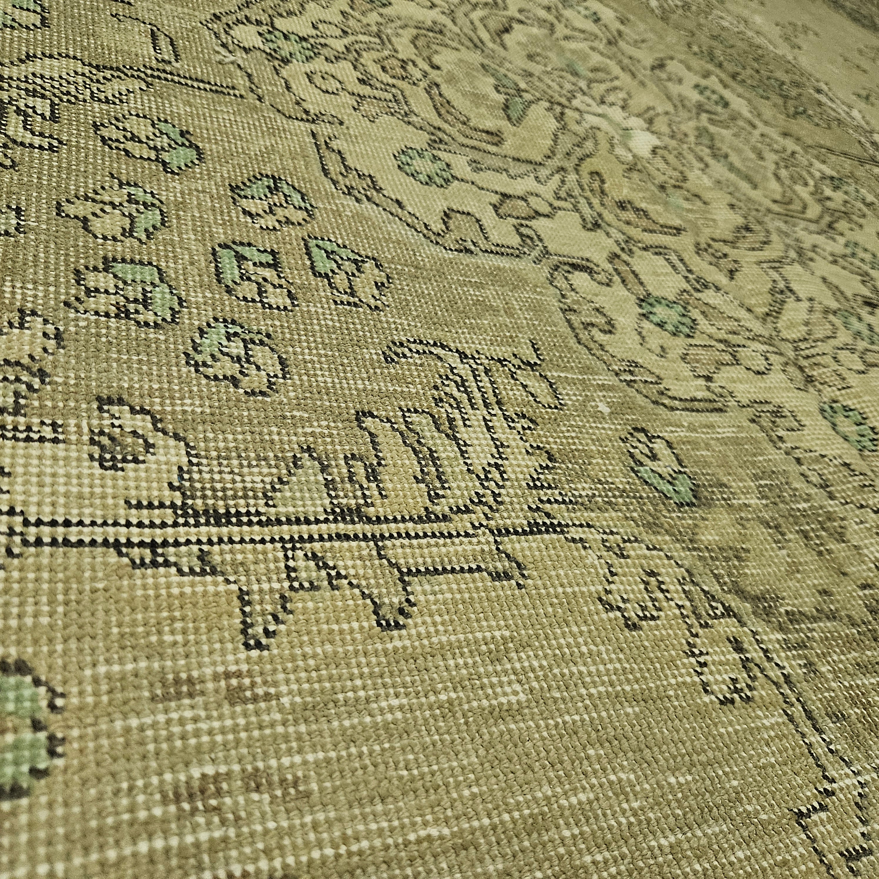 9x13 Distressed Beige Antique Washed Rug Vintage Style Hand Knotted 100% Wool 2981