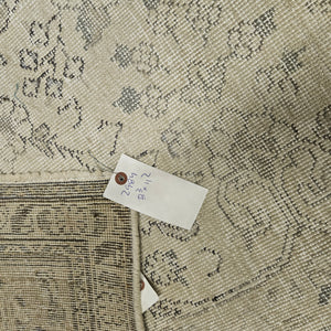 8x11 Distressed Beige Antique Washed Rug Vintage Style Hand Knotted 100% Wool 2984