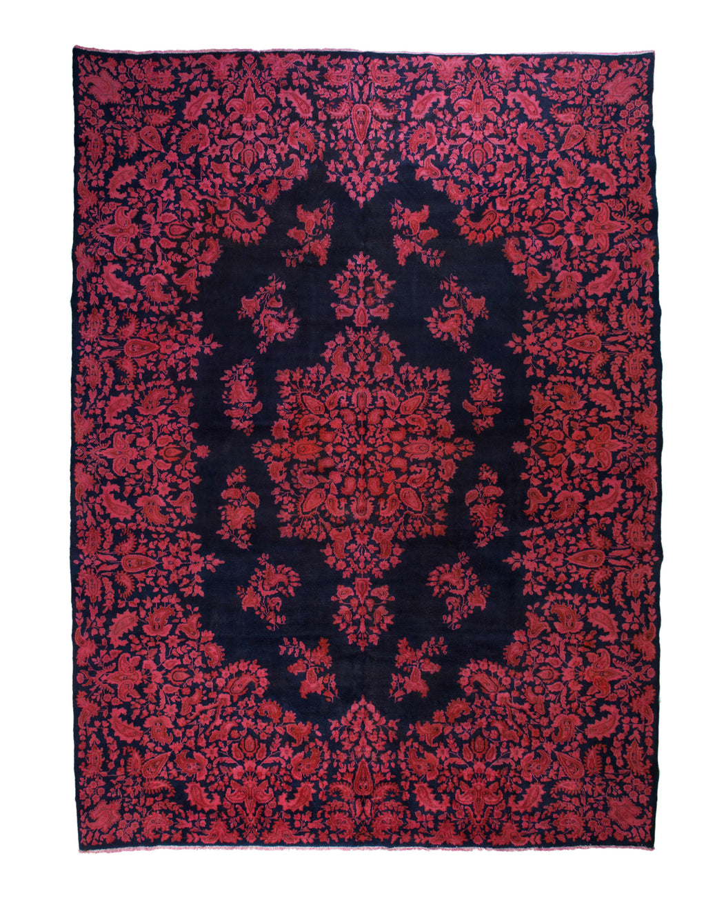 10x13 Vintage Overdyed Oriental Kerman Floral Rug 2500 - west of hudson