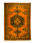 Over-Dyed Burnt Orange Persian Vintage Rug