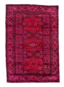 Kazak hot pink rug