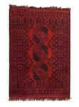 3x5 Overdyed Vintage Tribal Rug Red 2673 - west of hudson