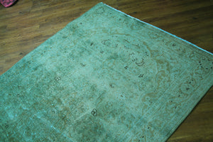 distressed teal rug 2699-4