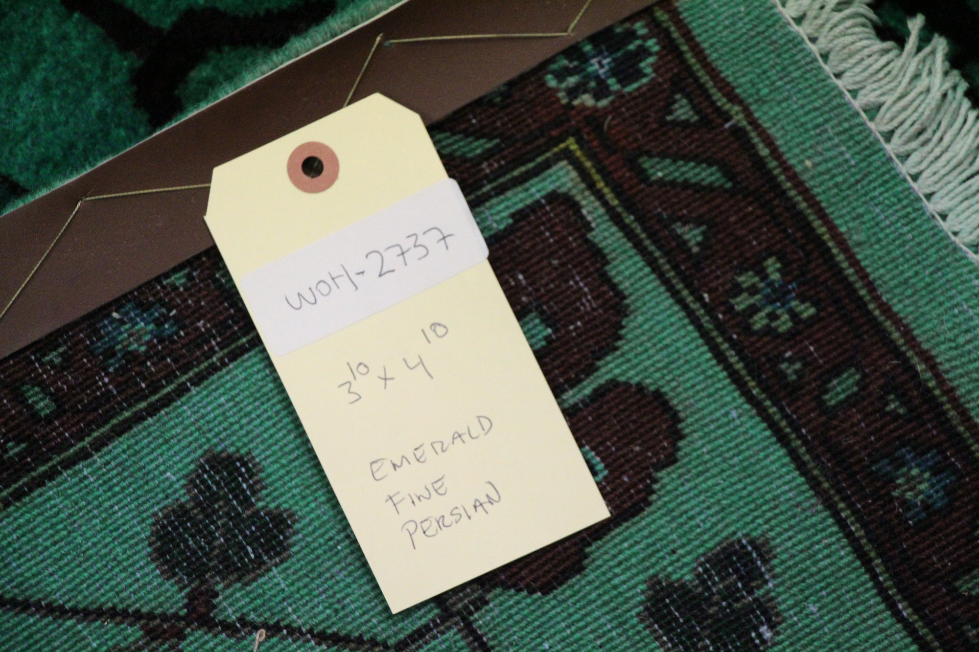 4x5 Fine Oriental Emerald Green Rug 100% Wool 2737 - west of hudson
