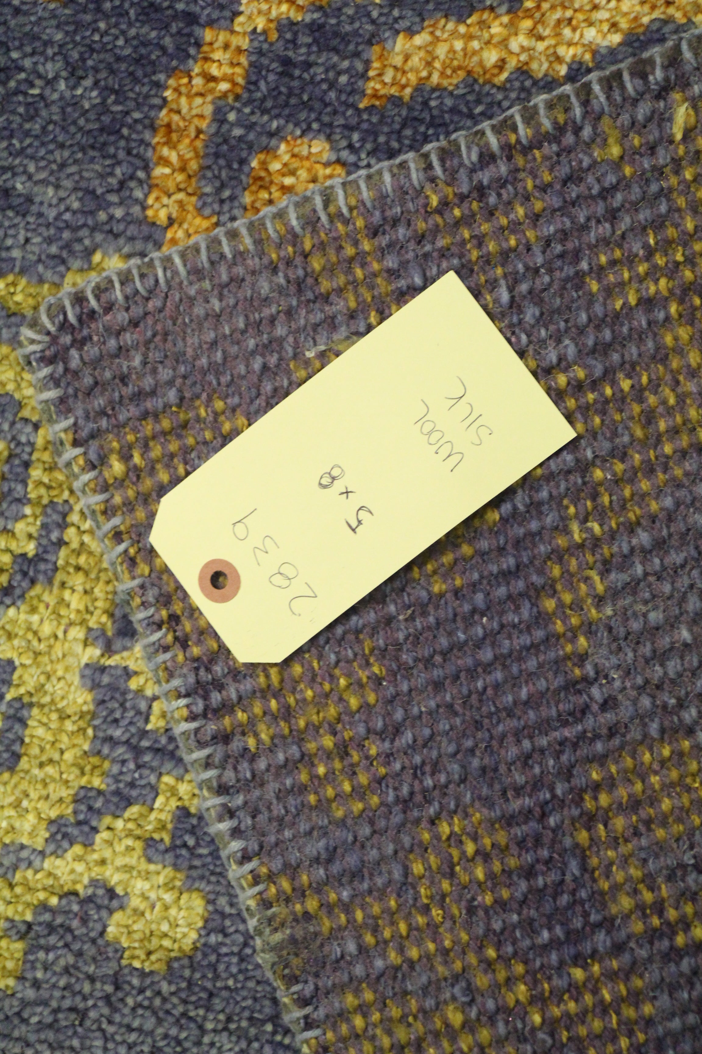 5x8 Modern Wool Silk One Of a Kind Handmade Rug 2839 - west of hudson