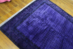 6x9 Overdyed Purple Deco 100% Wool Rug 2863 - west of hudson