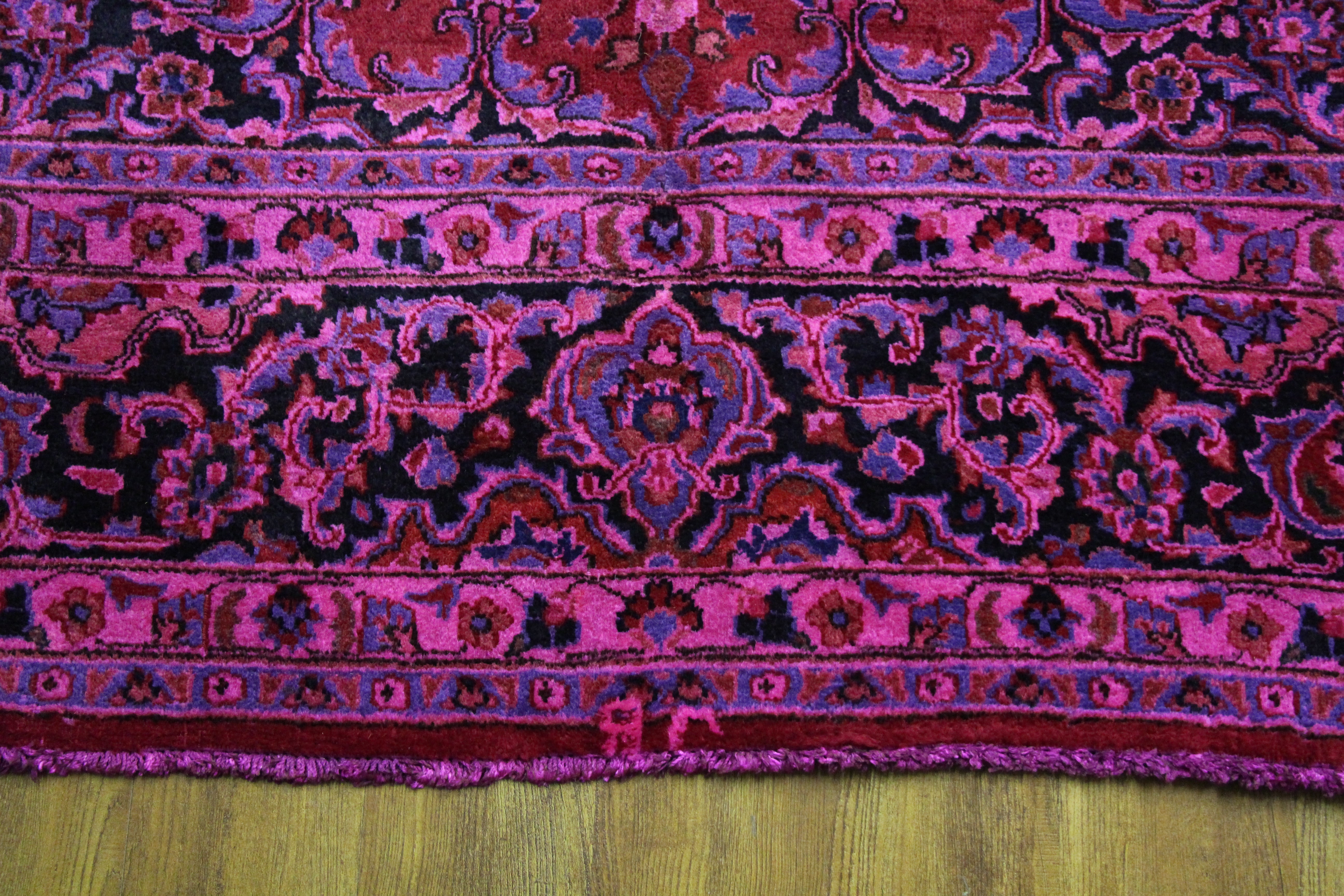 8x11 Vintage Oriental Hot Pink Rug Red 2866 - west of hudson