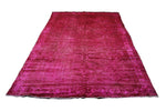 6×9 Overdyed Hot Pink Rug Distressed Fair Oriental 2913 - west of hudson