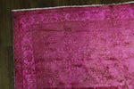 6×9 Overdyed Hot Pink Rug Distressed Fair Oriental 2913 - west of hudson