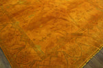 9x12 Orange Overdyed 100% Wool Pile Area Rug 2928 - west of hudson