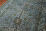 8x10 Aqua Teal 100% Wool Area Rug Turkish Ushak 2930 - west of hudson