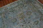 8x10 Aqua Teal 100% Wool Area Rug Turkish Ushak 2930 - west of hudson