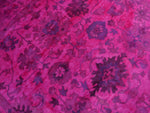 9x12 Ushak Overdyed Hot pink 100% Wool Oushak Rug 2937 - west of hudson