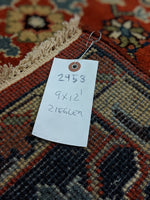 9x12 Ziegler Mahal Area Rug Brick Red 100% Wool 2953