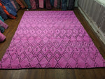 9x12 Moroccan Berber 100% Wool Rug Modern Tulu Pink 2955