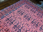 9x12 Pink Rug Overdyed Chinese Art Deco 100% Handspun Wool 2962