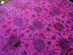 8x10 Overdyed Hot Pink Rug Turkish Ushak 100% Wool 2934 - west of hudson