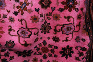 4x6 Overdyed Pink Area Rug Handknotted Wool Rug 2760 - west of hudson