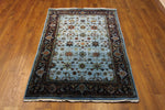 4x6 Teal Area Rug Over-Dyed Handknotted Wool Rug 2780 - west of hudson