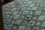 9x12 Exotic Moroccan Berber Rug Cool Mint Blue 2807 - west of hudson
