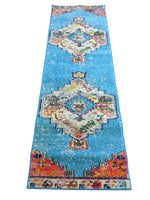 Colorful Oriental Medallion Rug Fuchsia - Whimsical -  Indoor Machinemade
